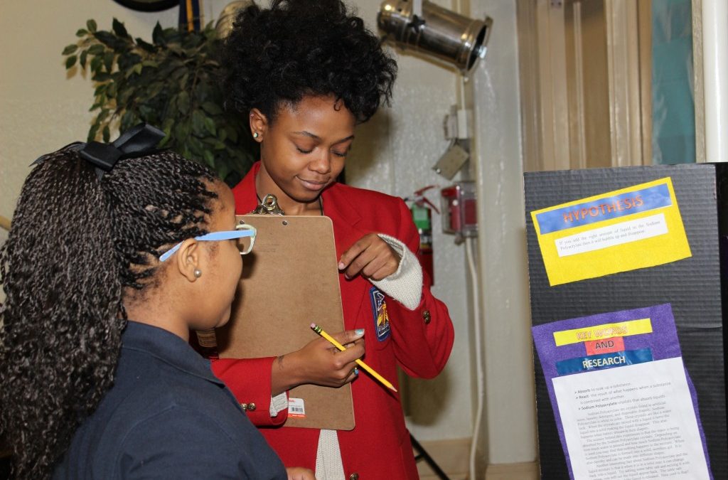 CCTC students serve as science fair judges at Fairfield Elementary Magnet School